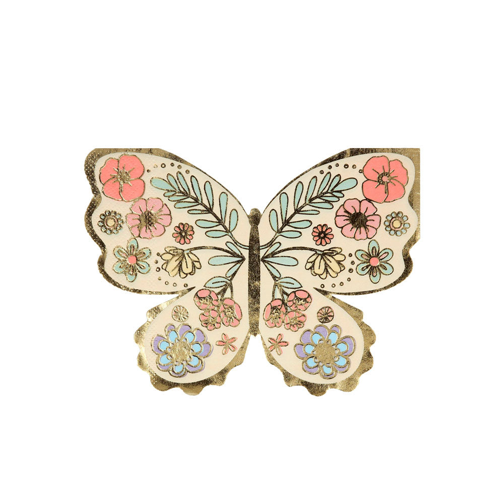 Floral Butterfly Napkins