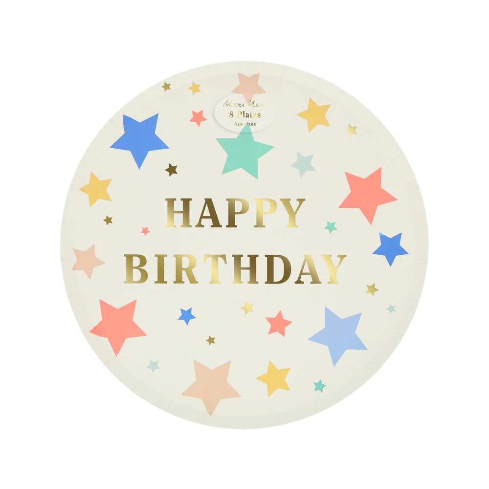 Happy Birthday Stars Side Plate