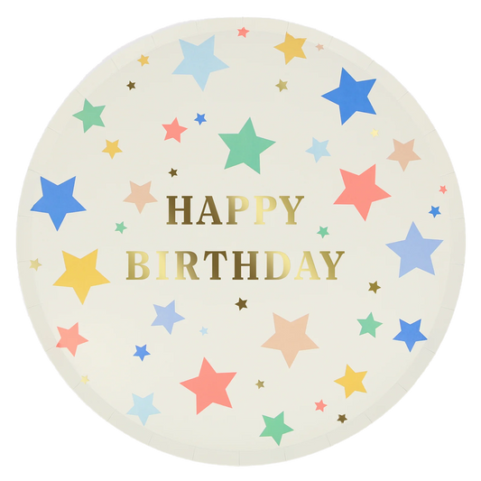 Happy Birthday Stars Dinner Plate