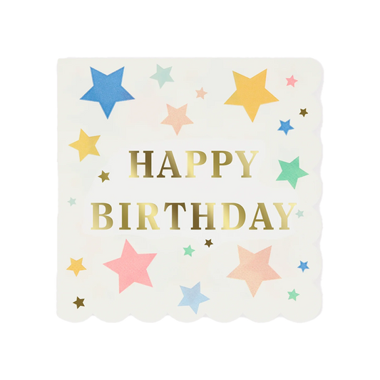 Happy Birthday Stars Large Napkins