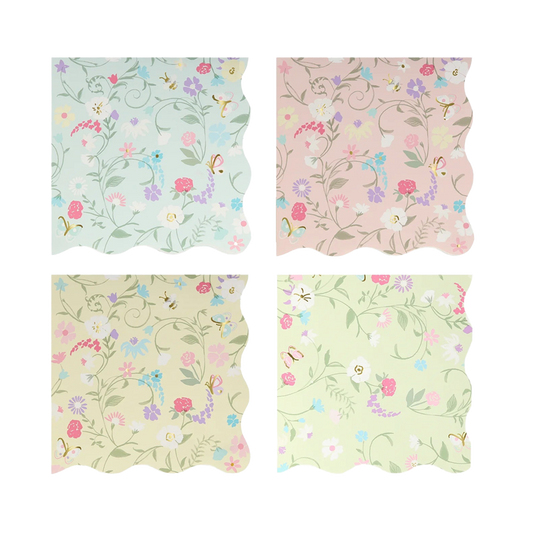 Ladureé Paris Small Floral Napkin