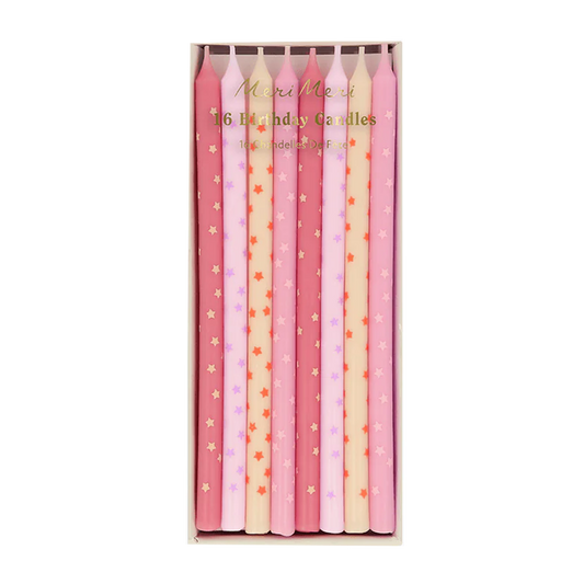Pink Stars Candles
