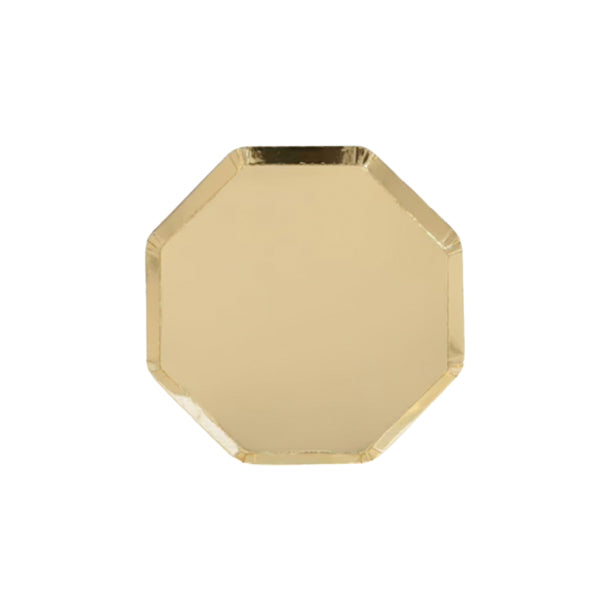 Plato Dorado Hexagonal Chico