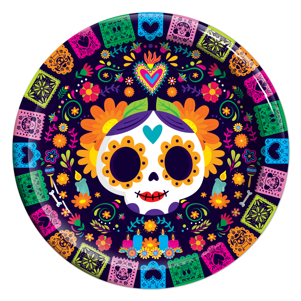 Plato Pastel Dia de Muertos
