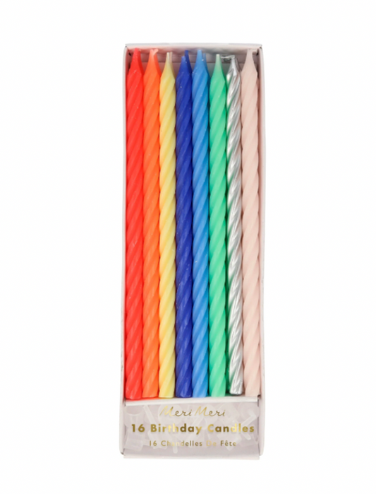 Multi Neon Twisted Candles