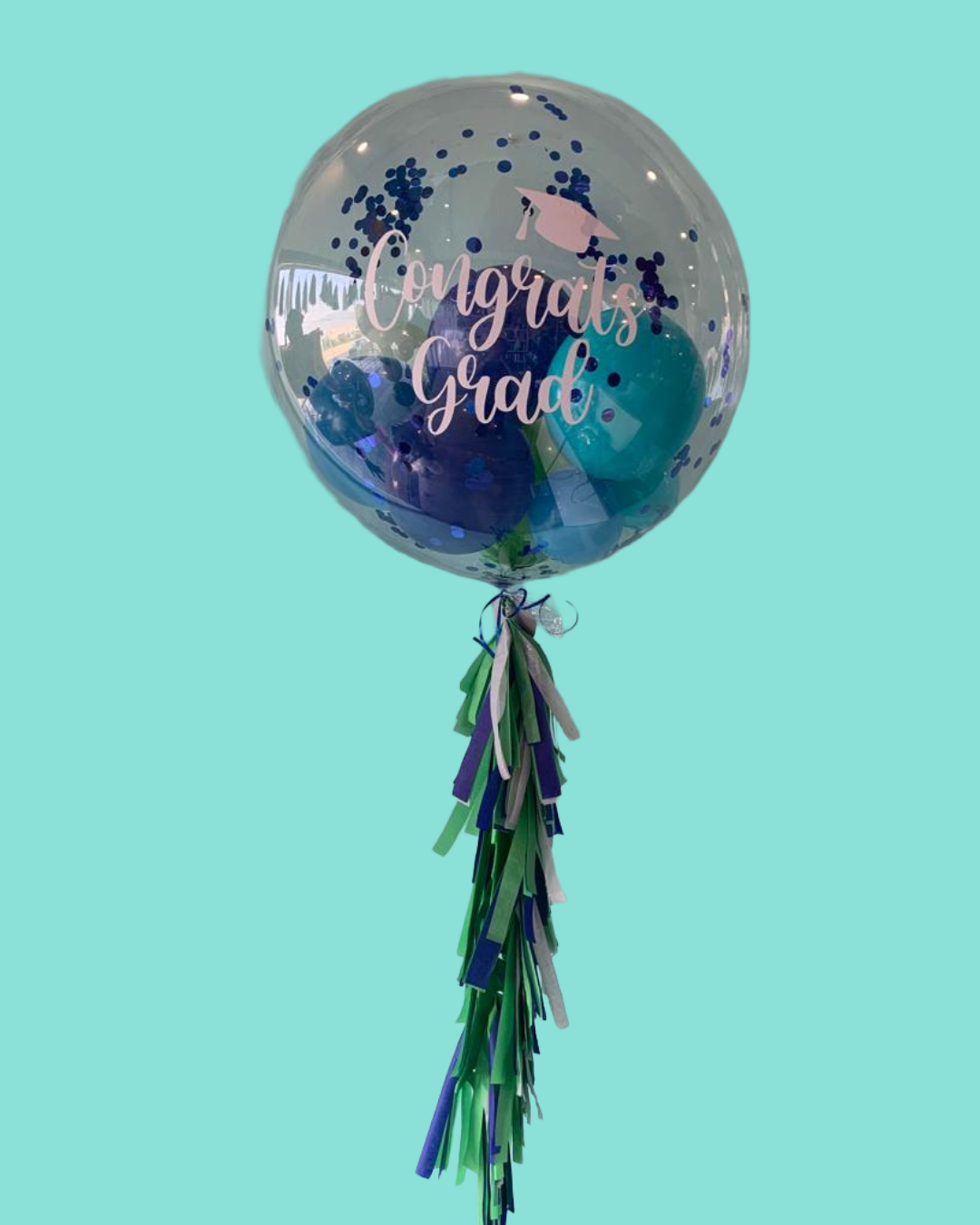 Burbuja con Globitos Congrats Grad