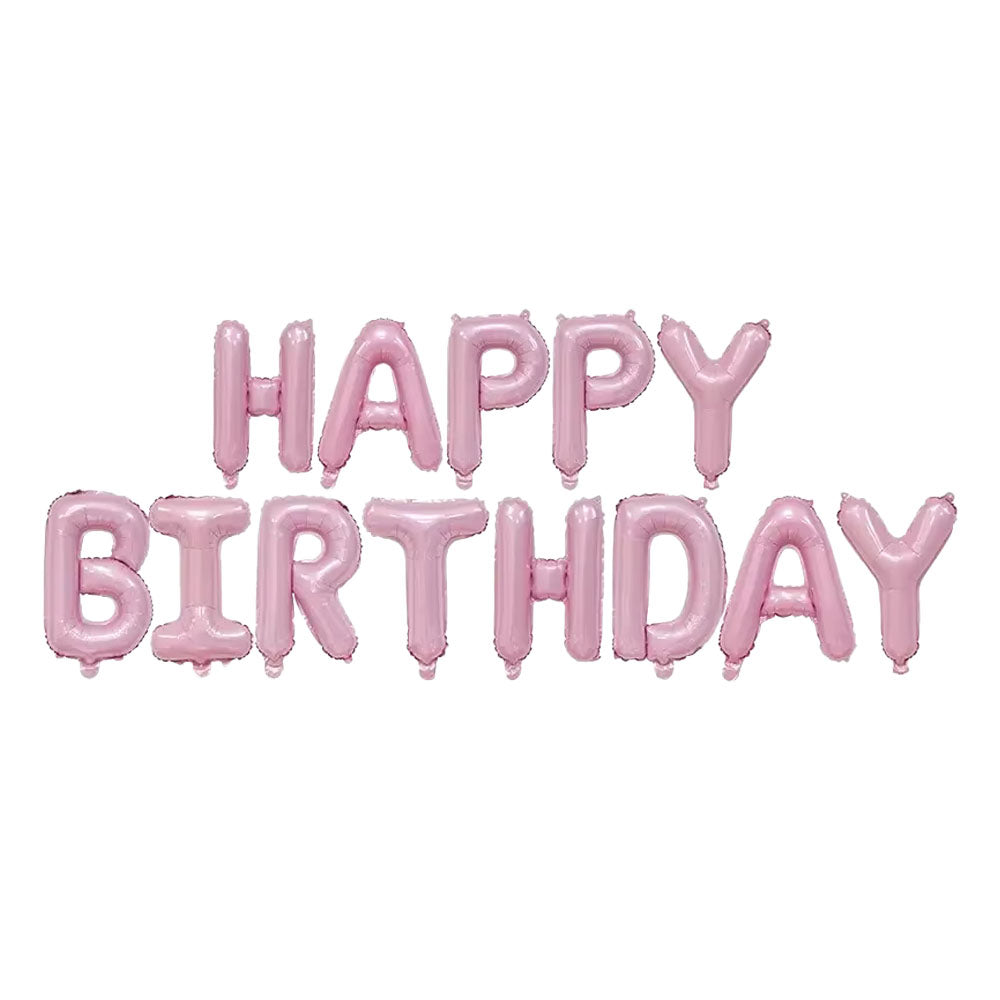 Banner Globo Happy Birthday Rosa