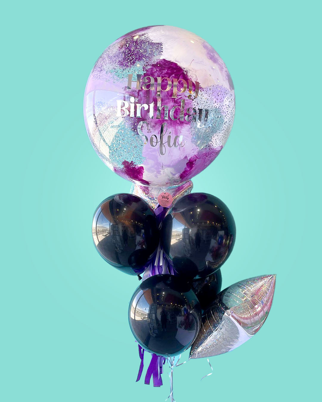 Burbuja con pintura completa - Happy Birthday
