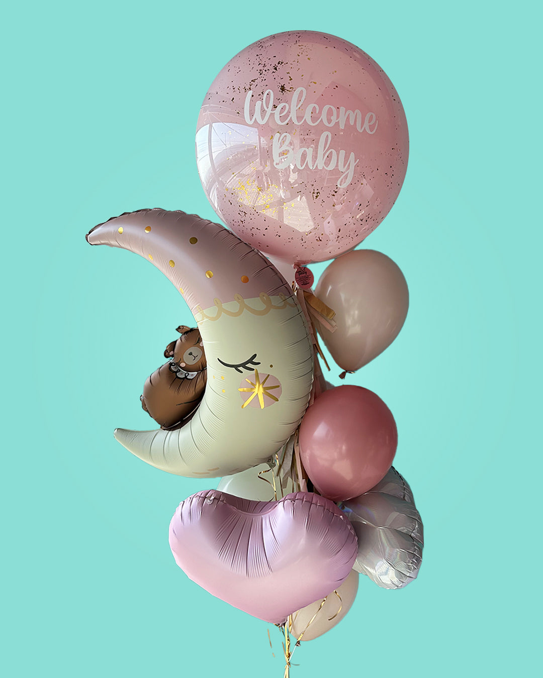 Bouquet Welcome Baby Moon Bear