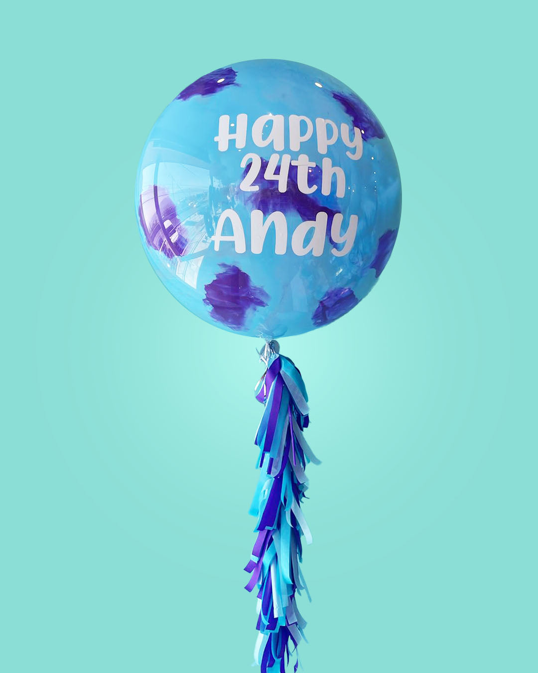 Burbuja con pintura completa - Happy Birthday