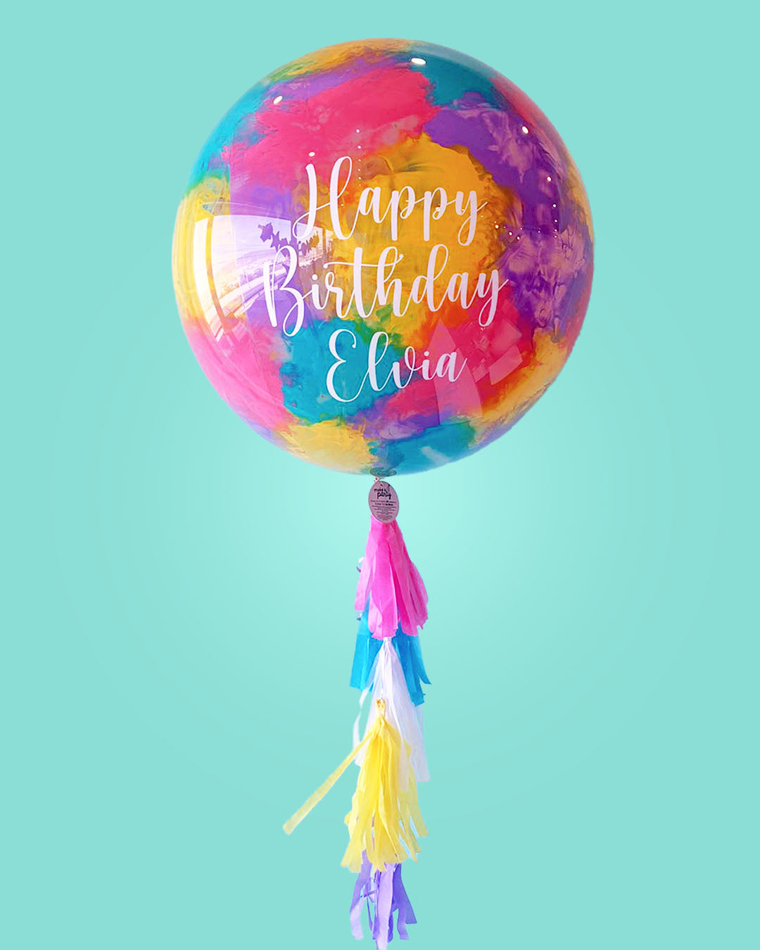 Burbuja con pintura completa - Happy Birthday