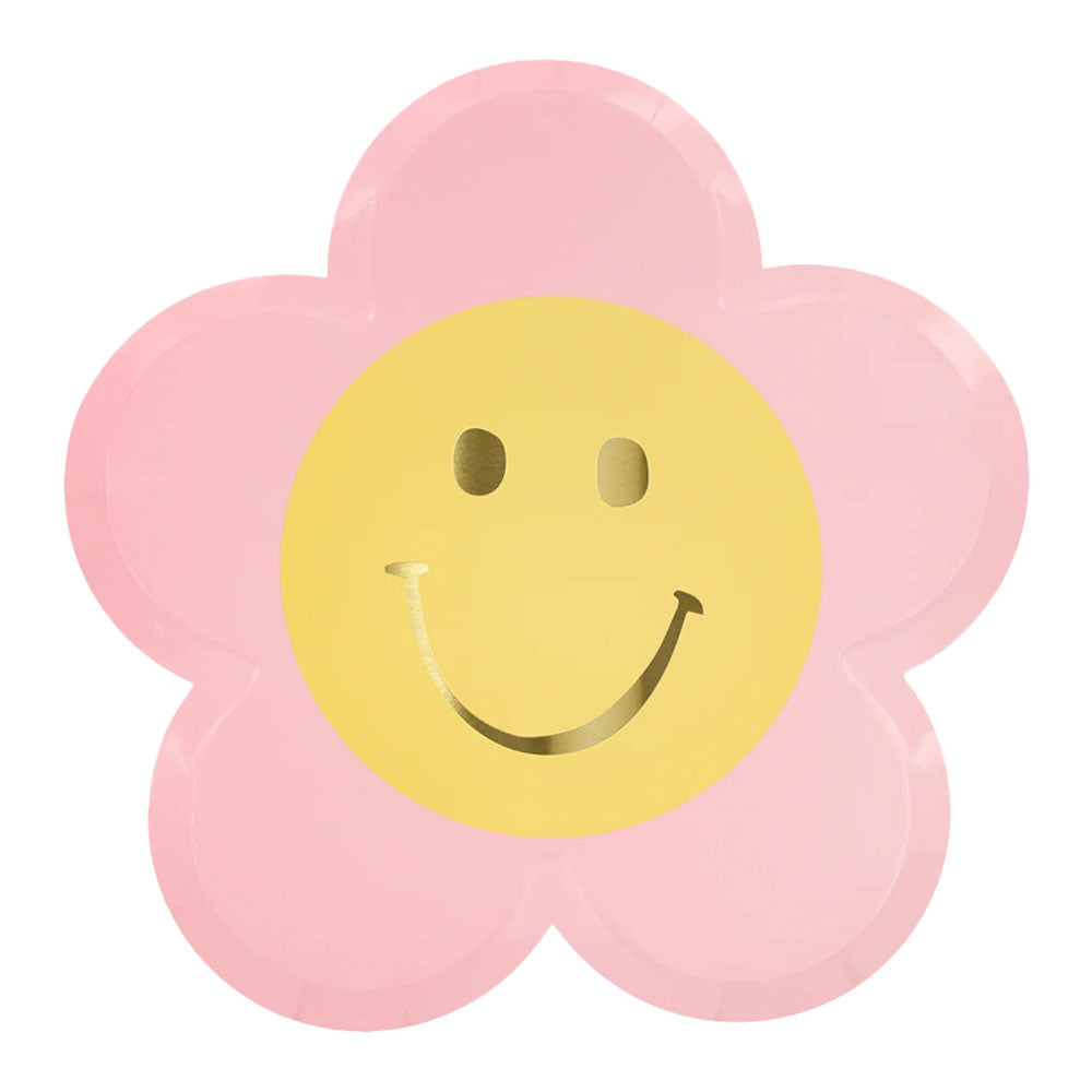 Happy Face Flower Plate