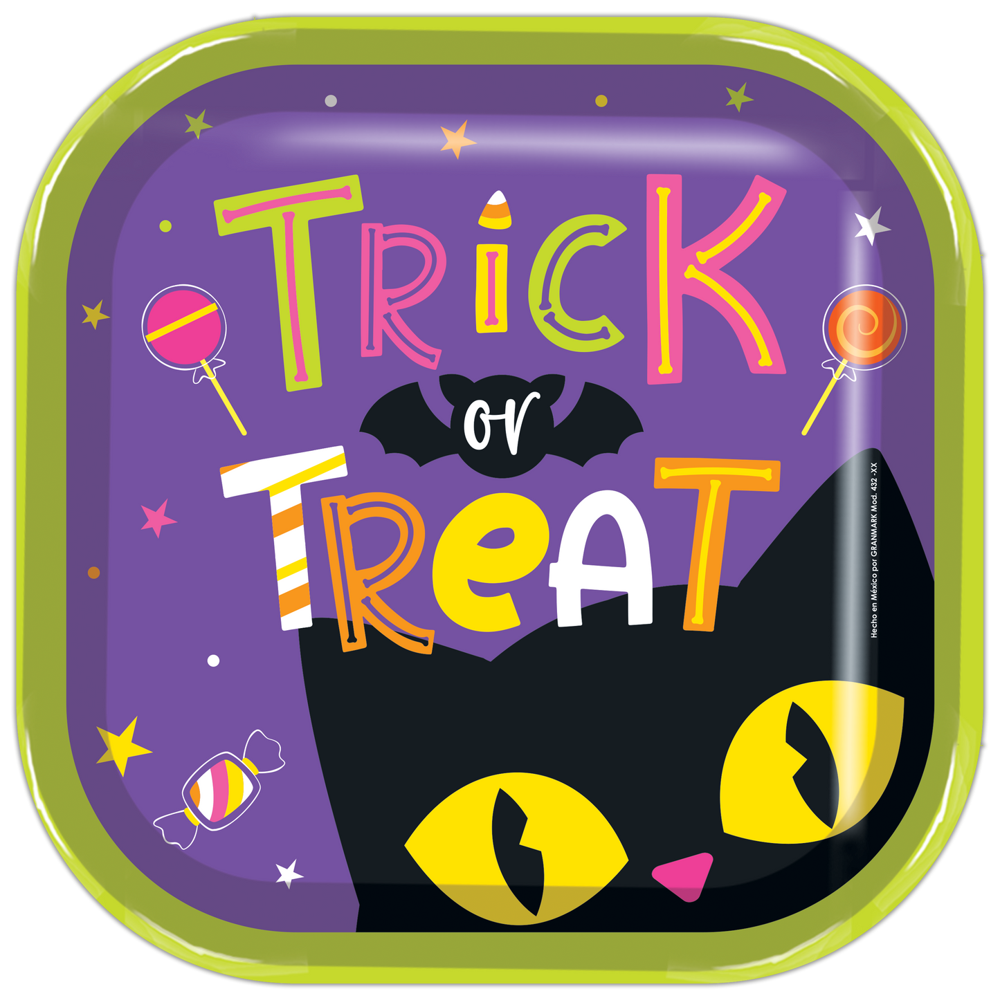 Plato Cuadrado Trick or Treat