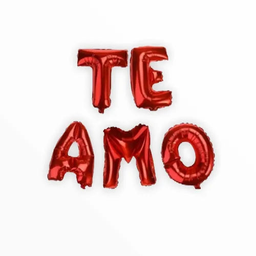 banner letra globo te amo
