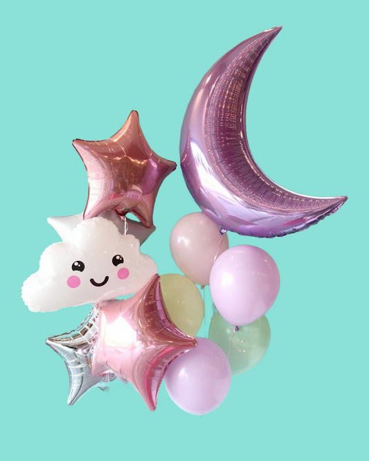 Bouquet Nube, Estrellas y Luna girly