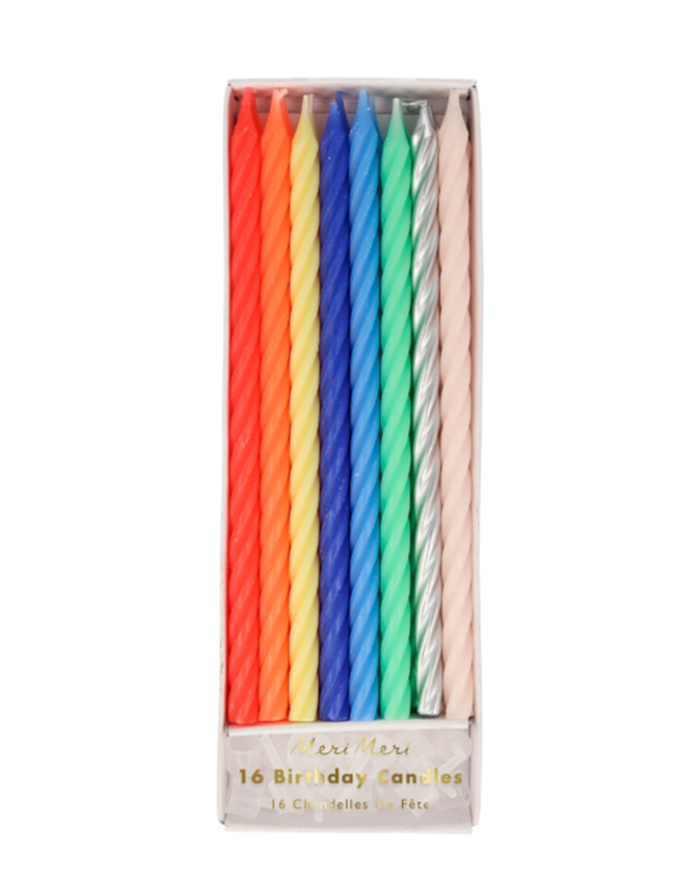Multi Neon Twisted Candles