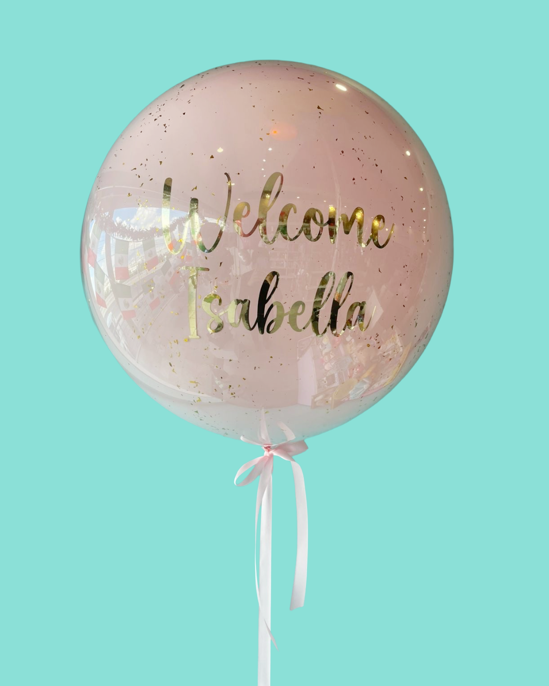Burbuja Látex Confetti - Baby Pink