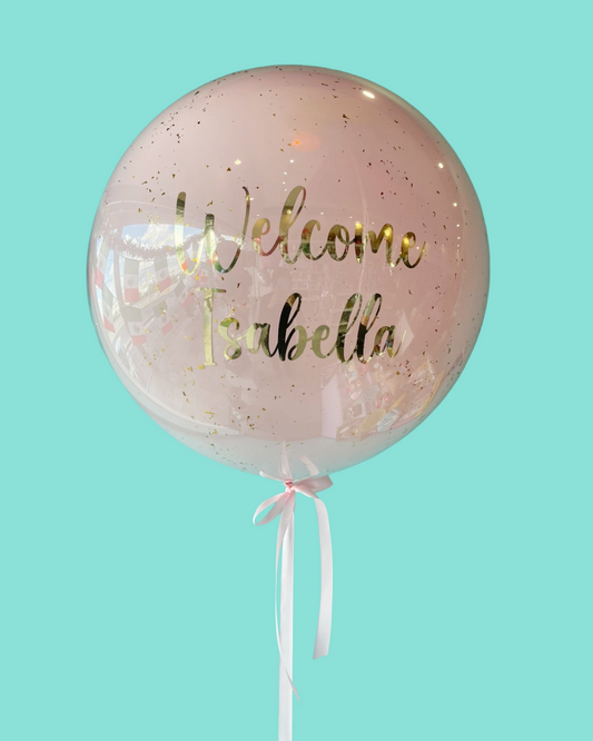 Burbuja Látex Confetti - Baby Pink