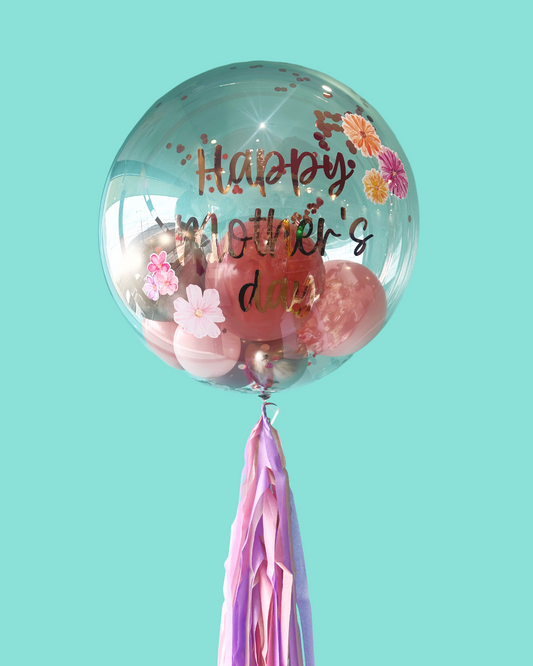 Burbuja con globitos - Happy Mother's Day