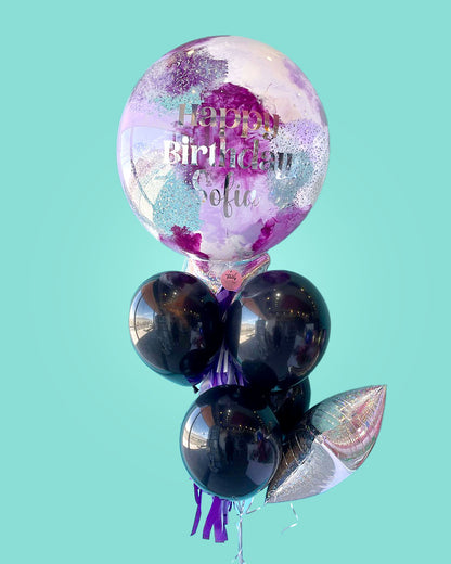Burbuja con pintura completa - Happy Birthday