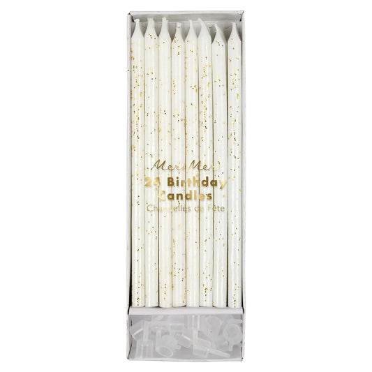 Gold Glitter Birthday Candles